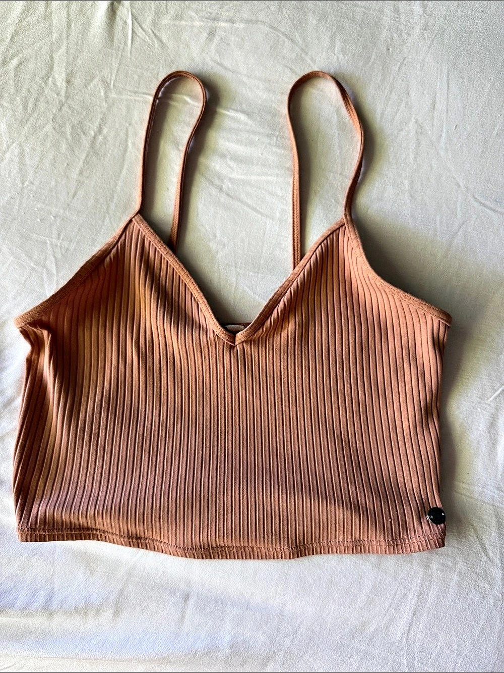 Roxy Ribbed Cropped Cami Top